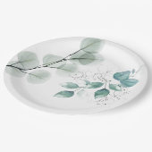 Papierplatte für abstrakte Blätter Pappteller (Schrägansicht)