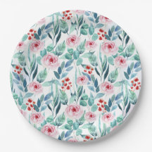 Papierplatte für Babydusche mit niedlichem Design.