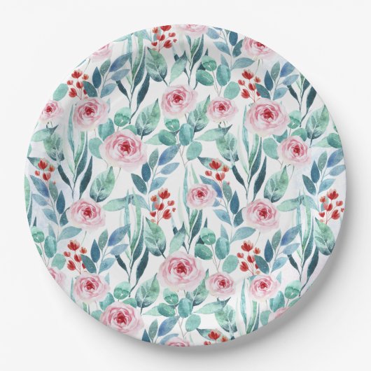 Papierplatte für Babydusche mit niedlichem Design. Pappteller (Vorderseite)