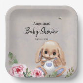 Papierplatte für Babydusche mit niedlichem Design. Pappteller (Vorderseite)