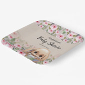 Papierplatte für Babydusche mit niedlichem Design. Pappteller (Gewinkelt)