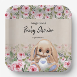 Papierplatte für Babydusche mit niedlichem Design. Pappteller