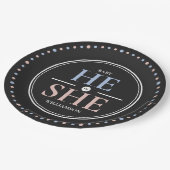 Papierplatte für Babydusche Party Pappteller (Schrägansicht)