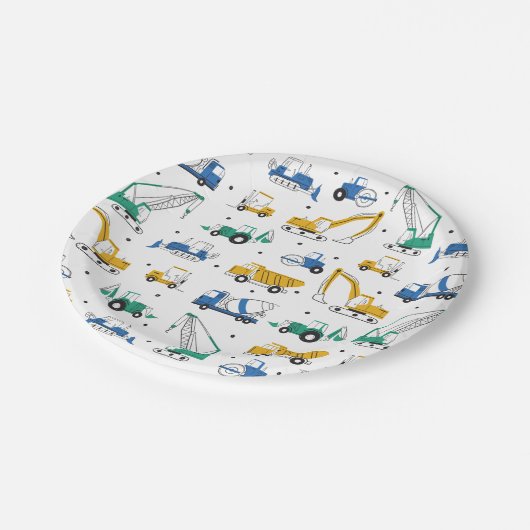 Papierplatte für Baustellen Pappteller (Schrägansicht)