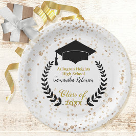 Papierplatte für Black Cap und Laurel Graduation P Pappteller