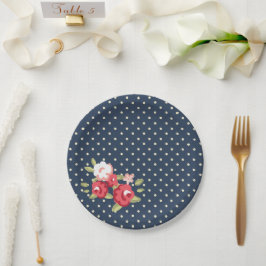 Papierplatte für blaue Rose Pappteller