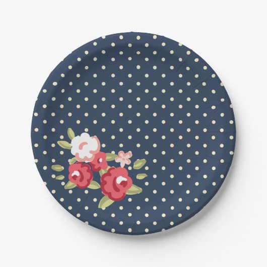 Papierplatte für blaue Rose Pappteller (Vorderseite)