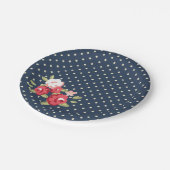 Papierplatte für blaue Rose Pappteller (Schrägansicht)