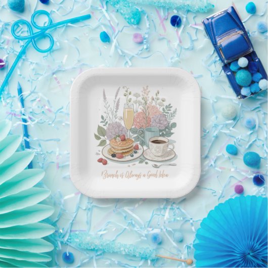 Papierplatte für Blumenbrunch Pappteller (Party)