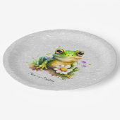 Papierplatte für Blumenfrosch Pappteller (Schrägansicht)