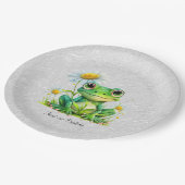 Papierplatte für Blumenfrosch Pappteller (Schrägansicht)