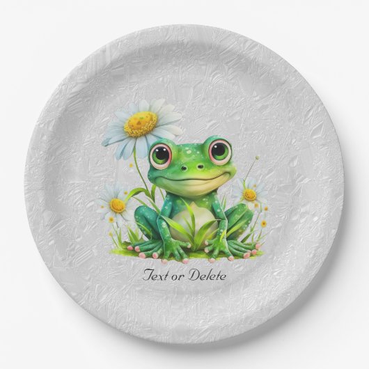 Papierplatte für Blumenfrosch Pappteller (Vorderseite)