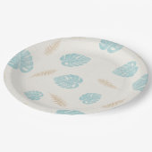 Papierplatte für Blumenmuster Pappteller (Schrägansicht)