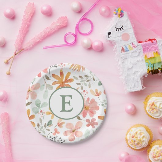 Papierplatte für Blumenpasten mit anfänglicher Ver Pappteller (Party)