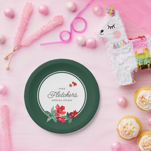 Papierplatte für botanisches Granatapfelpapier Pappteller (Party)