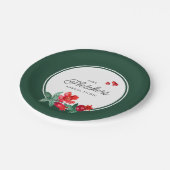 Papierplatte für botanisches Granatapfelpapier Pappteller (Schrägansicht)