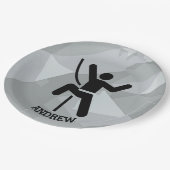 Papierplatte für das Design von Rock Climber Pappteller (Schrägansicht)