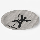 Papierplatte für das Design von Rock Climber Pappteller (Schrägansicht)