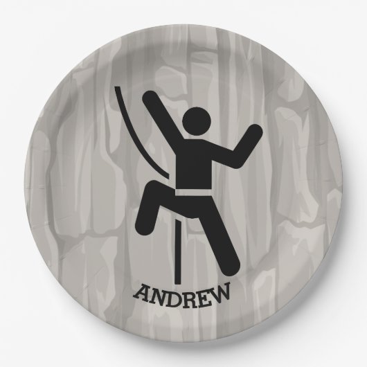 Papierplatte für das Design von Rock Climber Pappteller (Vorderseite)