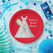 Papierplatte für das Hochzeitskleid-Brautparty Pappteller (Party)