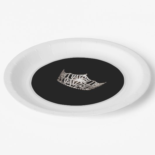 Papierplatte für das Party Pageant Pappteller (Schrägansicht)