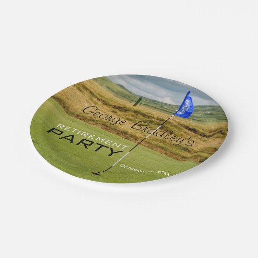 Papierplatte für das Personalisierte Party von Gol Pappteller (Schrägansicht)