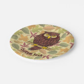 Papierplatte für den Cartoon von Owl Pappteller (Schrägansicht)