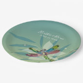 Papierplatte für den Polterabend der Libelle Pappteller (Schrägansicht)