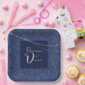 Papierplatte für Denim und Diamanten Pappteller (Party)
