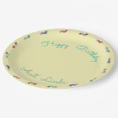 Papierplatte für die Dackel von Pastell Pappteller (Schrägansicht)