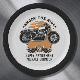 Papierplatte für die Party Einladung des Motorradr Pappteller