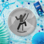 Papierplatte für die weibliche Rock Climber-Ausfüh Pappteller (Party)
