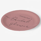 Papierplatte für ein Brautparty. Pappteller (Schrägansicht)