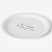 Papierplatte für ein Brautparty. Pappteller (Schrägansicht)