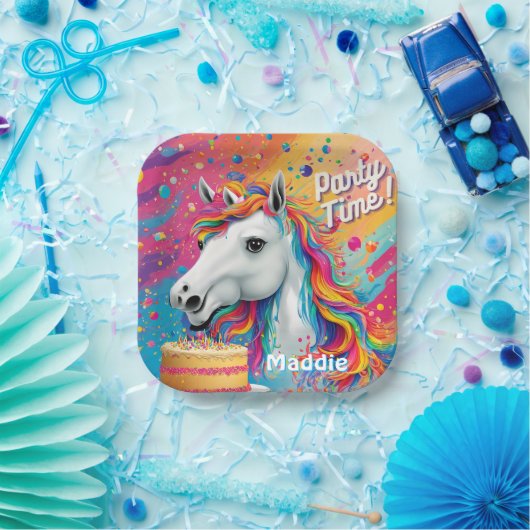 Papierplatte für Einhorn-Party Pappteller (Party)