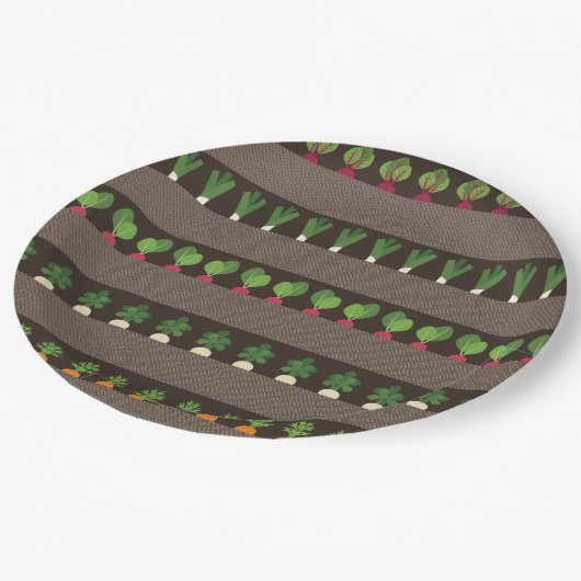 Papierplatte für Gartenbetten Pappteller (Schrägansicht)