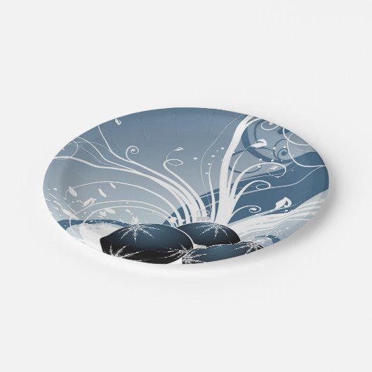 Papierplatte für Glitzer- und Zierbemalungen Pappteller (Schrägansicht)