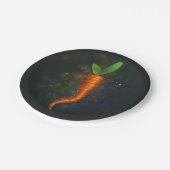 Papierplatte für helle Karotten Pappteller (Schrägansicht)