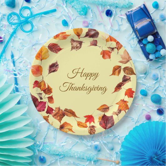 Papierplatte für Herbstlaub Pappteller (Party)