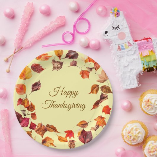 Papierplatte für Herbstlaub Pappteller (Party)