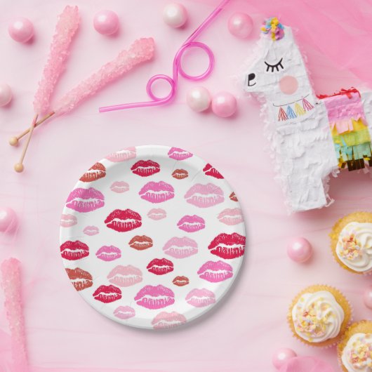 Papierplatte für Hot Lips Pappteller (Party)