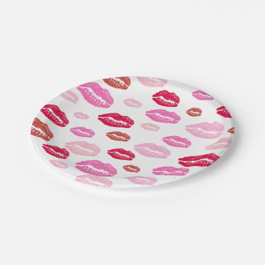 Papierplatte für Hot Lips Pappteller (Schrägansicht)