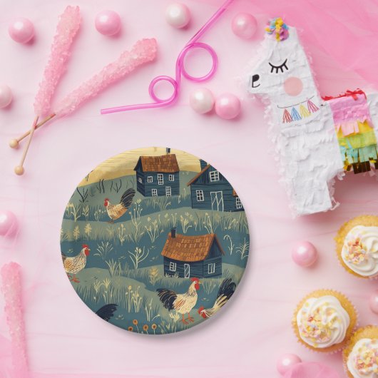 Papierplatte für Hühnerfarm Pappteller (Party)