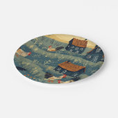 Papierplatte für Hühnerfarm Pappteller (Schrägansicht)