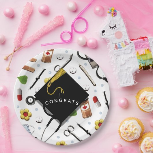 Papierplatte für Krankenpfleger oder Abschluss Pappteller (Party)