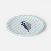 Papierplatte für Manatee-Malerei Pappteller (Schrägansicht)