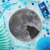 Papierplatte für Mond und Howling Wolf Pappteller (Party)