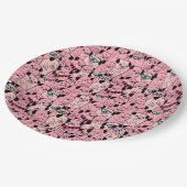 Papierplatte für niedliche Mops Pappteller (Schrägansicht)