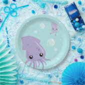 Papierplatte für Niedlichen Tintenfisch Pappteller (Party)