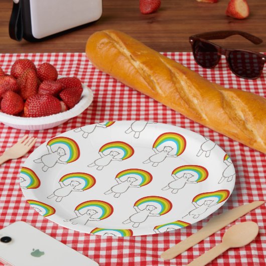 Papierplatte für Polar- und Regenbogen-Party Pappteller (Picknick)